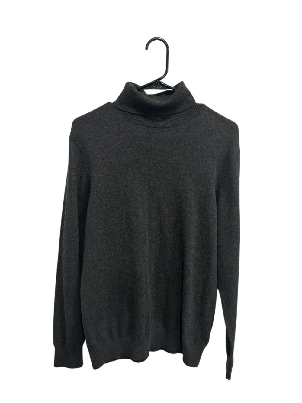 H&M Medium Turtleneck Long Sleeve Sweater Dark Gray Classic Academia NWT